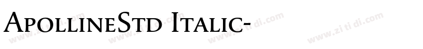 ApollineStd Italic字体转换